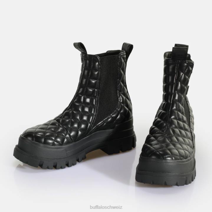 Buffalo Aspha Chelsea Mid Ankle Boot vegan 846Z536 schwarze Unterlage|Stiefel