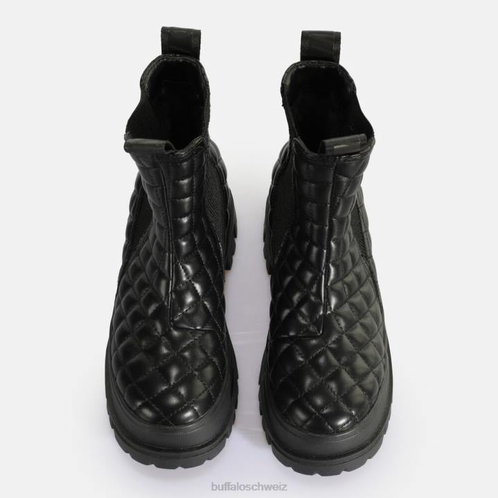 Buffalo Aspha Chelsea Mid Ankle Boot vegan 846Z536 schwarze Unterlage|Stiefel