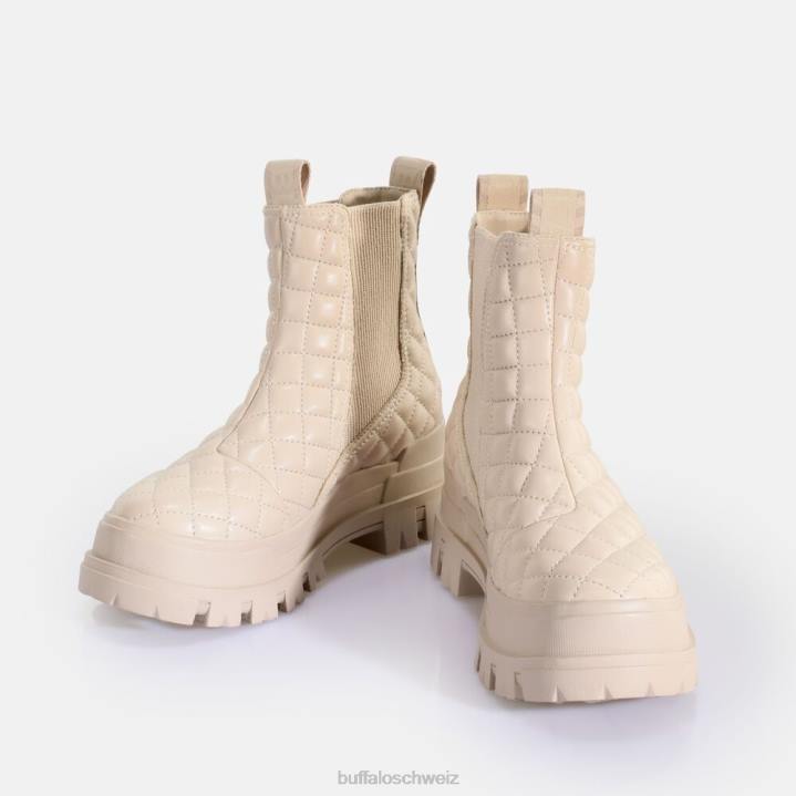 Buffalo Aspha Chelsea Mid Ankle Boot vegan 846Z537 Cremepad|Stiefel