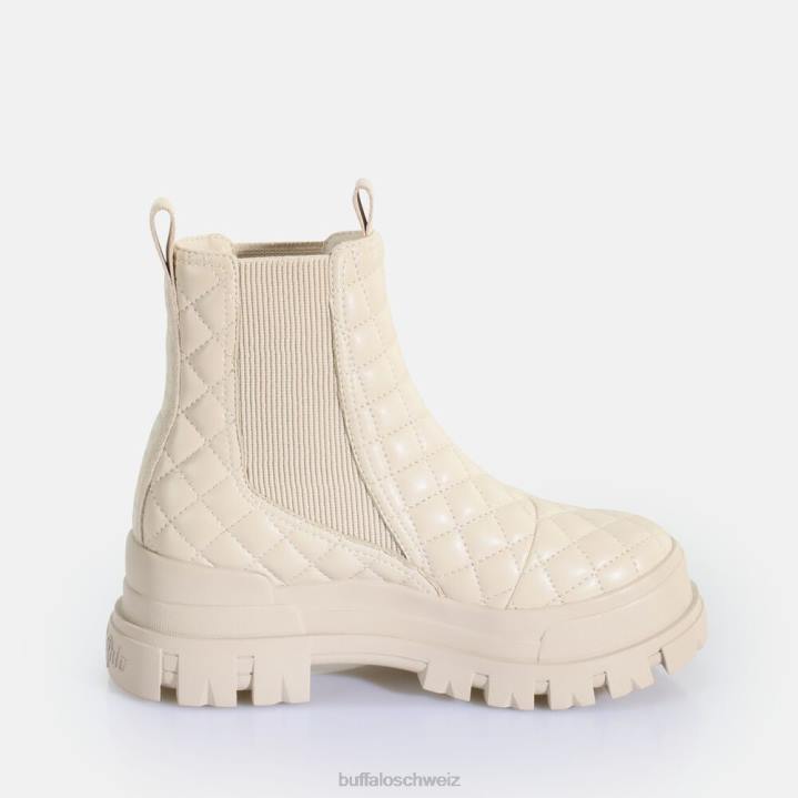 Buffalo Aspha Chelsea Mid Ankle Boot vegan 846Z537 Cremepad|Stiefel