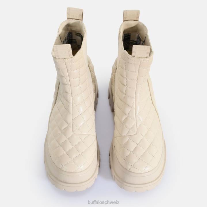 Buffalo Aspha Chelsea Mid Ankle Boot vegan 846Z537 Cremepad|Stiefel