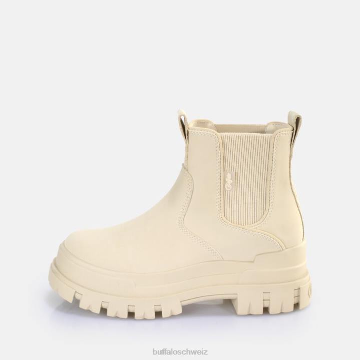 Buffalo Aspha Chelsea-Stiefelette vegan 846Z363 Creme|Stiefel