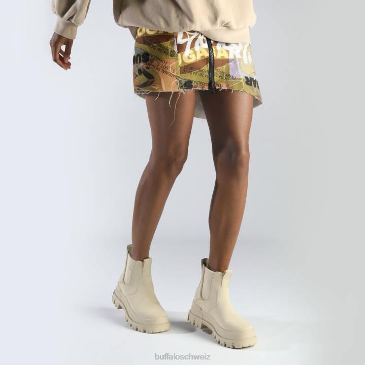 Buffalo Aspha Chelsea-Stiefelette vegan 846Z363 Creme|Stiefel