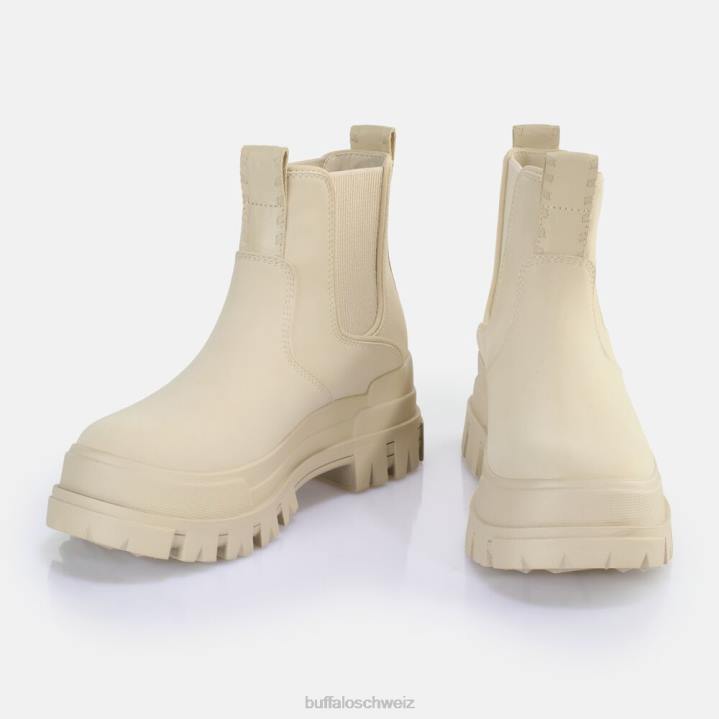Buffalo Aspha Chelsea-Stiefelette vegan 846Z363 Creme|Stiefel
