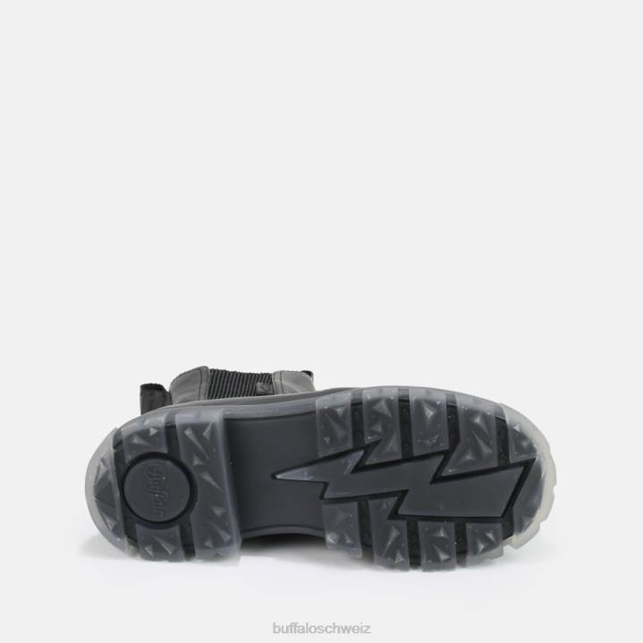 Buffalo Aspha Chelsea vegane mittelhohe Stiefeletten 846Z896 schwarz/transparent|Stiefel