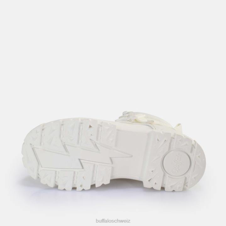 Buffalo Aspha Com1 Laceup Mid Ankle Boot Vegan 846Z793 Weiss|Stiefel