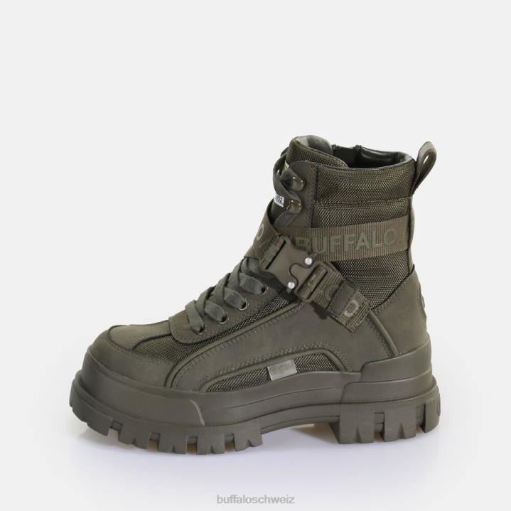 Buffalo Aspha Com1 Laceup Mid vegane Stiefeletten 846Z582 khaki|Stiefel
