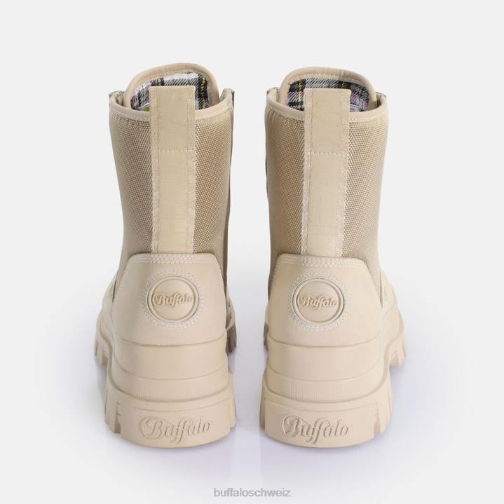 Buffalo Aspha Com2 Laceup Mid Ankle Boot vegan 846Z189 Creme|Stiefel