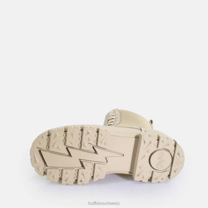 Buffalo Aspha Com2 Laceup Mid Ankle Boot vegan 846Z189 Creme|Stiefel