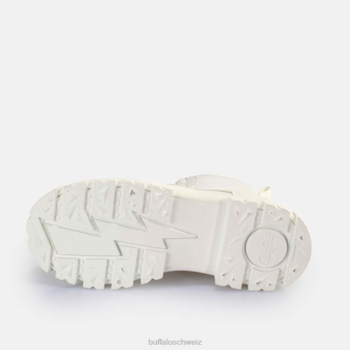 Buffalo Aspha Com2 Laceup Mid Ankle Boot vegan 846Z191 Weiss|Stiefel