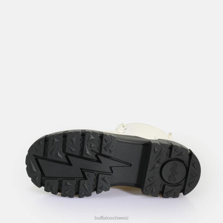 Buffalo Aspha Laceup Hi Ankle Boot vegan 846Z435 Weiss|Stiefel