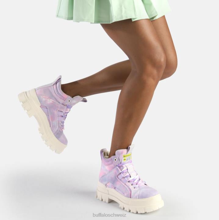 Buffalo Aspha NC Mid Ankle Boot vegan 846Z268 Batik-Lavendel|Stiefel