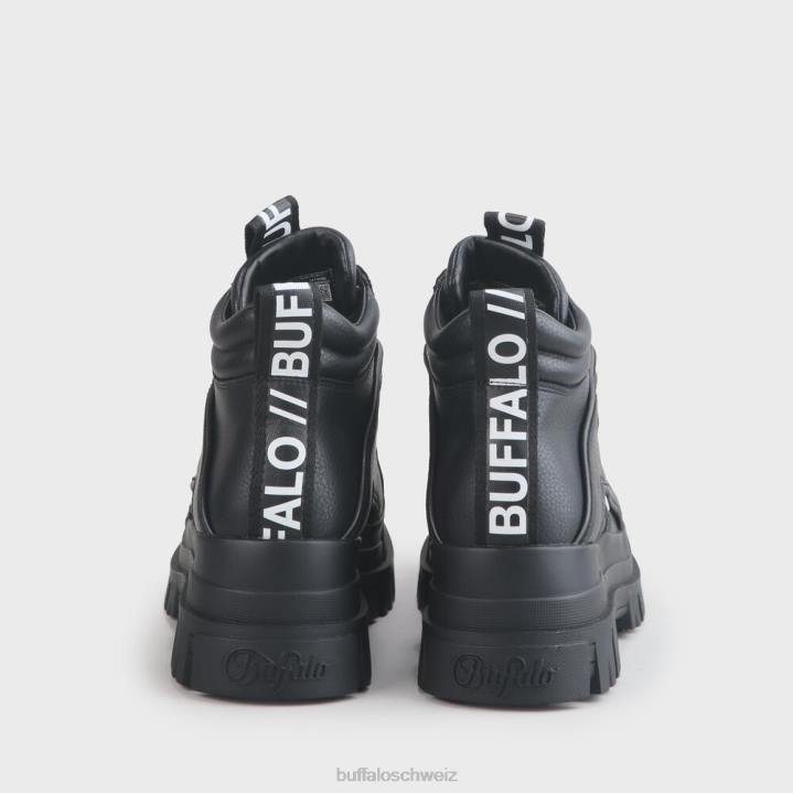 Buffalo Aspha NC Mid Bootie Flat vegan 846Z198 Schwarz|Stiefel