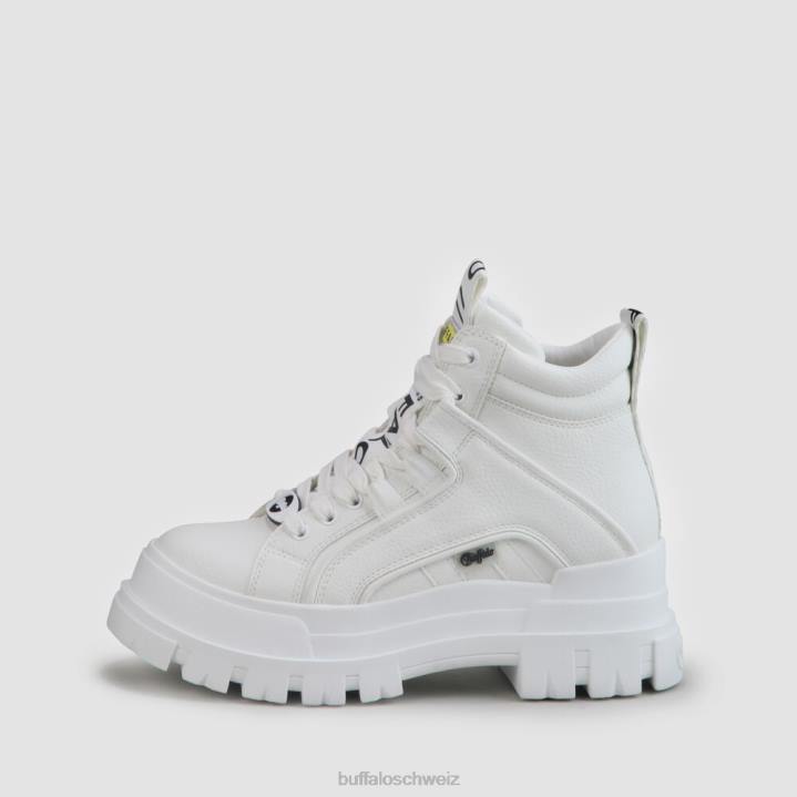 Buffalo Aspha NC Mid Bootie Flat vegan 846Z199 Weiss|Stiefel