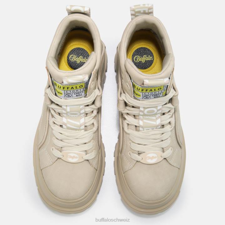 Buffalo Aspha NC Mid Bootie Flat vegan 846Z200 Beige|Stiefel