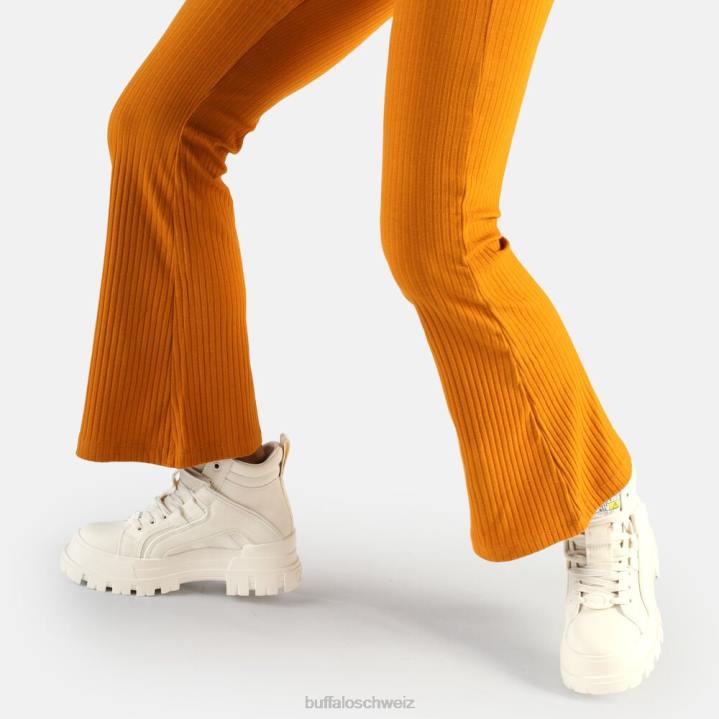 Buffalo Aspha NC Mid Schnürstiefelette vegan 846Z498 nicht-gerade weiss|Stiefel