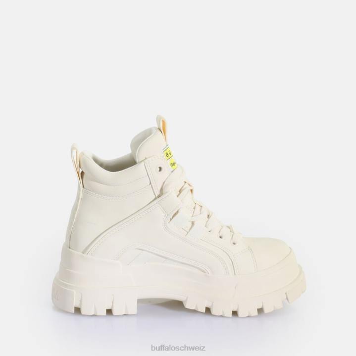 Buffalo Aspha NC Mid Schnürstiefelette vegan 846Z498 nicht-gerade weiss|Stiefel