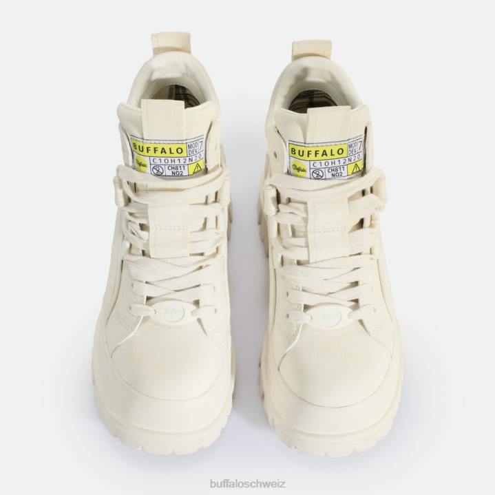 Buffalo Aspha NC Mid Schnürstiefelette vegan 846Z498 nicht-gerade weiss|Stiefel