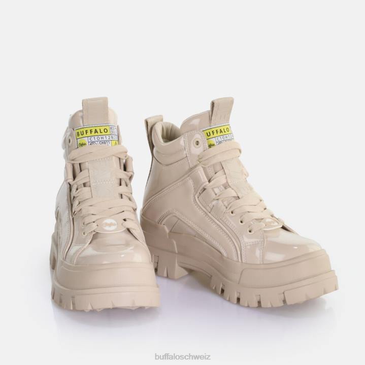 Buffalo Aspha NC Mid Schnürstiefelette vegan 846Z587 Creme|Stiefel