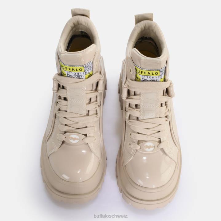 Buffalo Aspha NC Mid Schnürstiefelette vegan 846Z587 Creme|Stiefel
