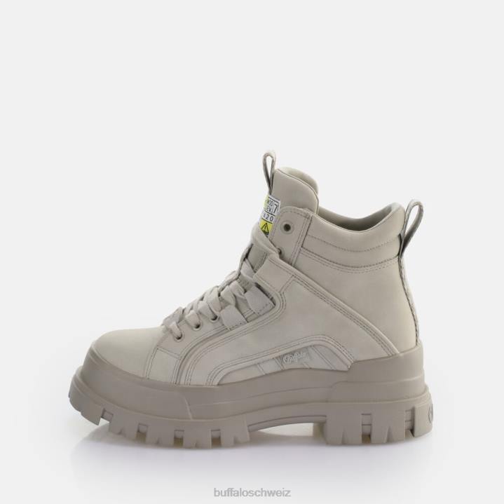 Buffalo Aspha NC Mid Schnürstiefelette vegan 846Z630 hellgrau|Stiefel