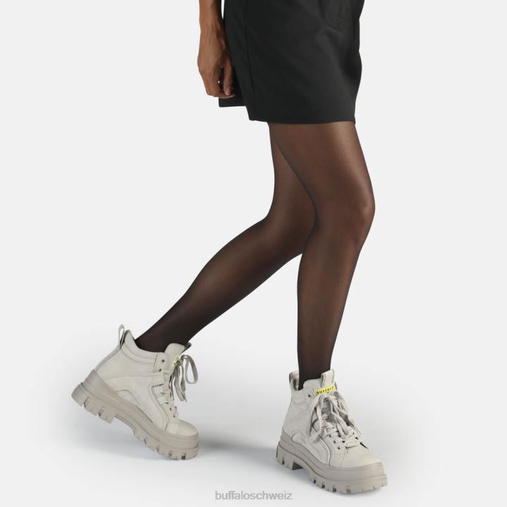 Buffalo Aspha NC Mid Schnürstiefelette vegan 846Z630 hellgrau|Stiefel