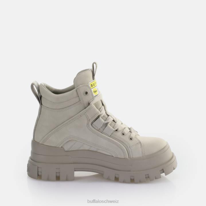 Buffalo Aspha NC Mid Schnürstiefelette vegan 846Z630 hellgrau|Stiefel