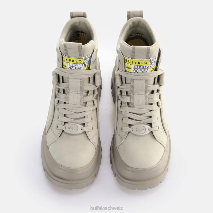 Buffalo Aspha NC Mid Schnürstiefelette vegan 846Z630 hellgrau|Stiefel