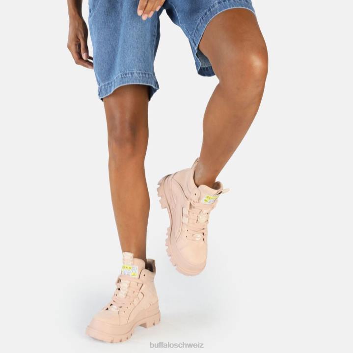 Buffalo Aspha NC Mid Schnürstiefelette vegan 846Z682 Hell-Pink|Stiefel