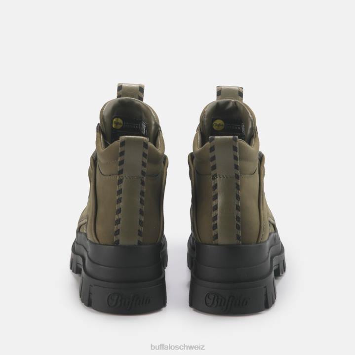 Buffalo Aspha NC vegane mittelhohe Stiefeletten 846Z453 khaki|Stiefel