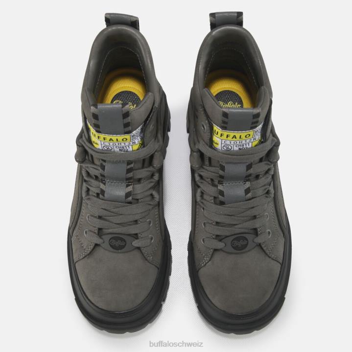Buffalo Aspha NC vegane mittelhohe Stiefeletten 846Z693 grau|Stiefel