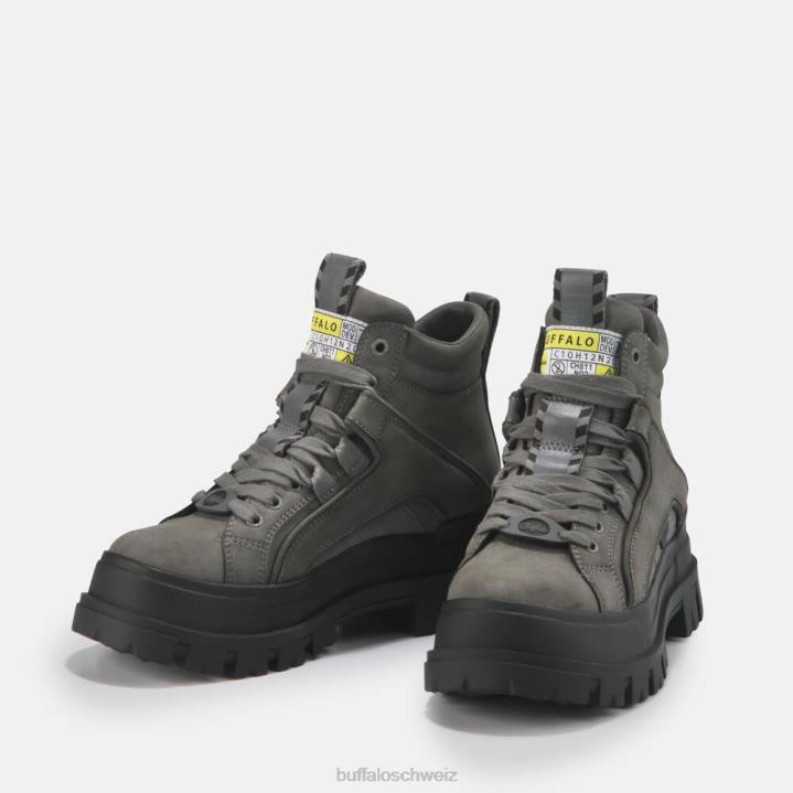 Buffalo Aspha NC vegane mittelhohe Stiefeletten 846Z693 grau|Stiefel