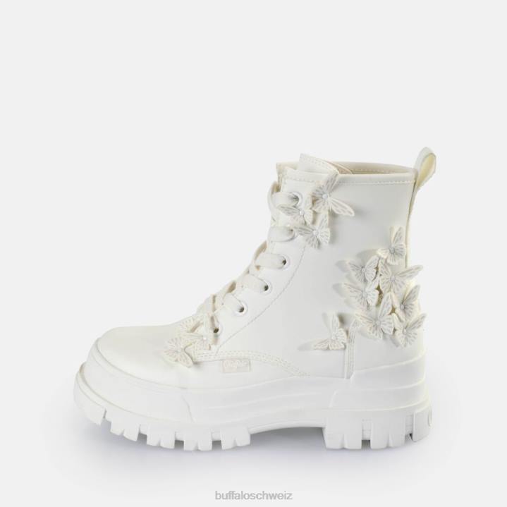 Buffalo Aspha Rld Butterflys Stiefeletten vegan 846Z271 Weiss|Stiefel