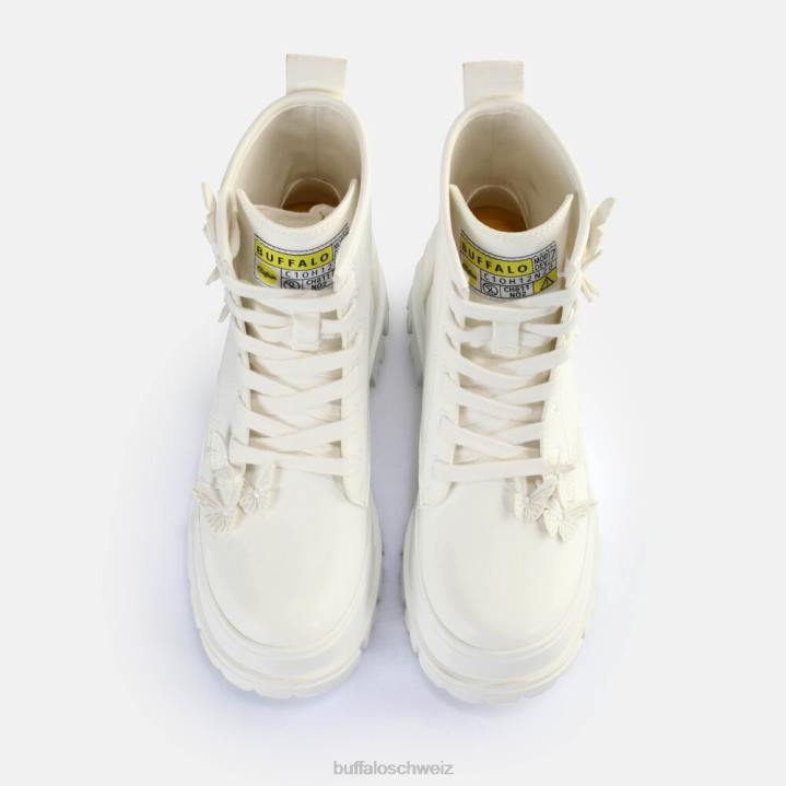 Buffalo Aspha Rld Butterflys Stiefeletten vegan 846Z271 Weiss|Stiefel