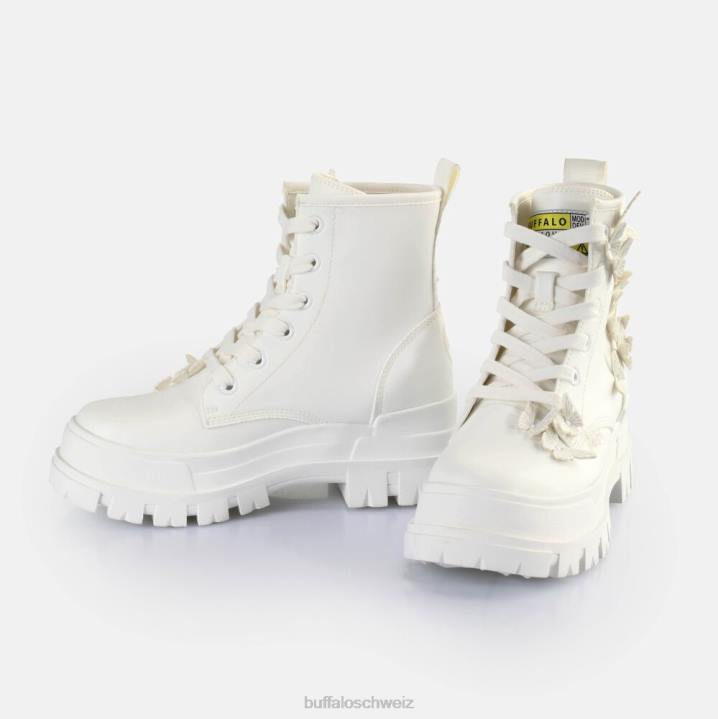 Buffalo Aspha Rld Butterflys Stiefeletten vegan 846Z271 Weiss|Stiefel