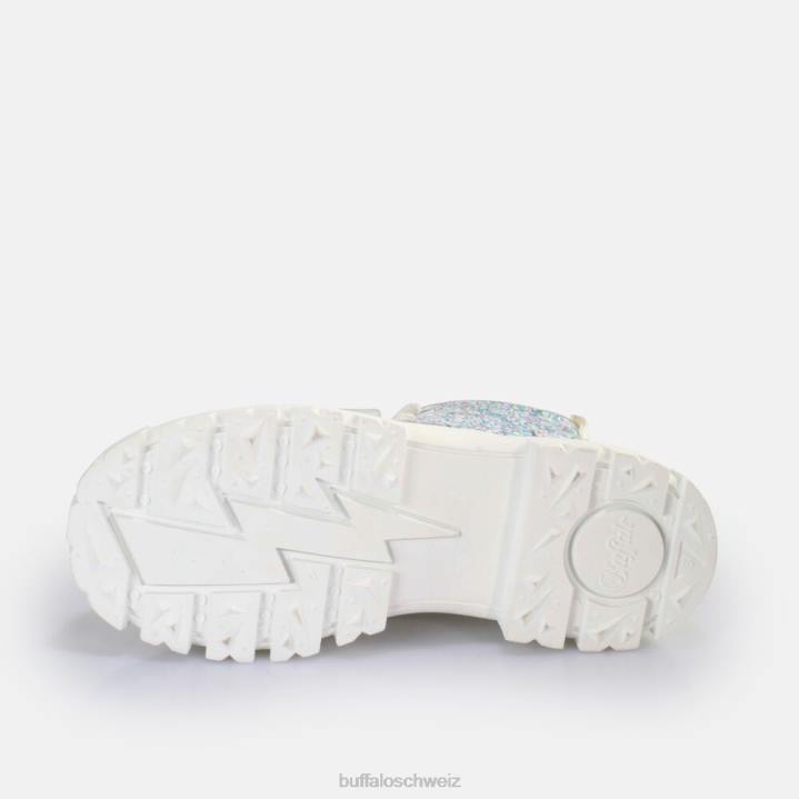 Buffalo Aspha Schnür-Hi-Stiefelette vegan 846Z372 silber/creme|Stiefel