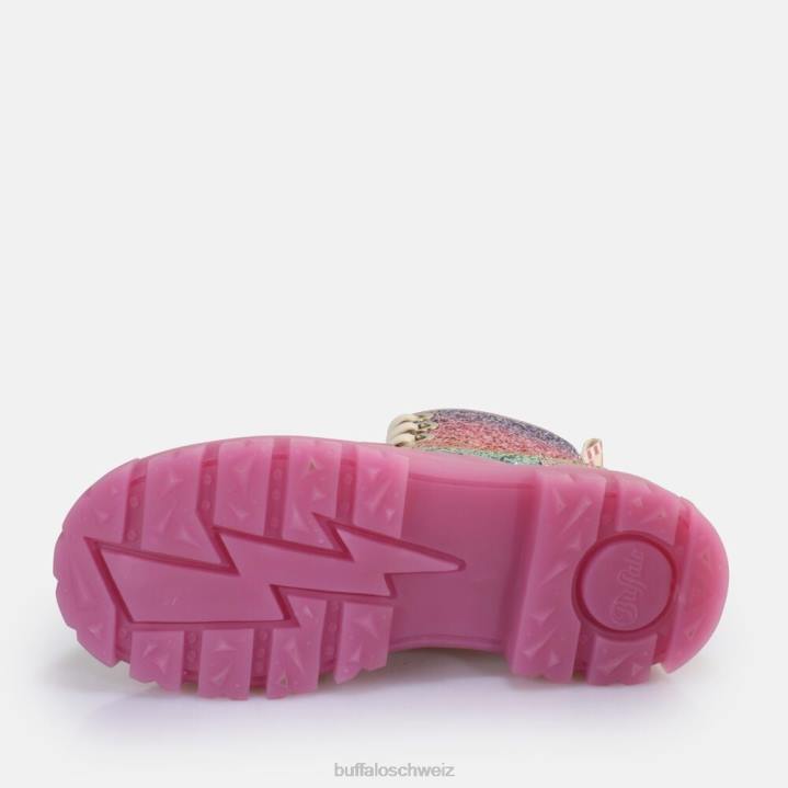 Buffalo Aspha Schnür-Hi-Stiefelette vegan 846Z373 Fuchsie|Stiefel