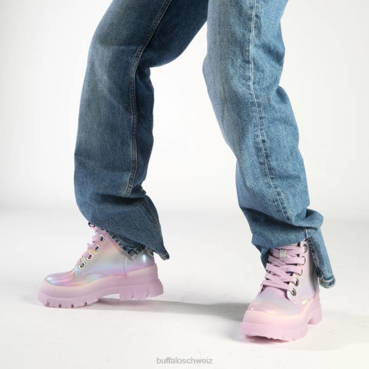 Buffalo Aspha Schnür-Hi-Stiefelette vegan 846Z374 Meerjungfrau|Stiefel