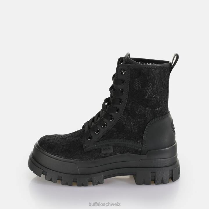 Buffalo Aspha Schnür-Hi-Stiefelette vegan 846Z431 Schwarz|Stiefel