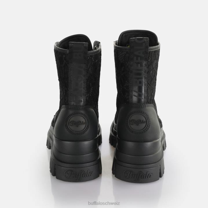 Buffalo Aspha Schnür-Hi-Stiefelette vegan 846Z431 Schwarz|Stiefel