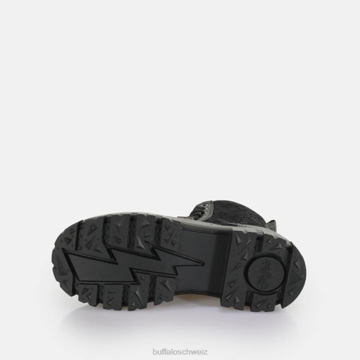 Buffalo Aspha Schnür-Hi-Stiefelette vegan 846Z431 Schwarz|Stiefel