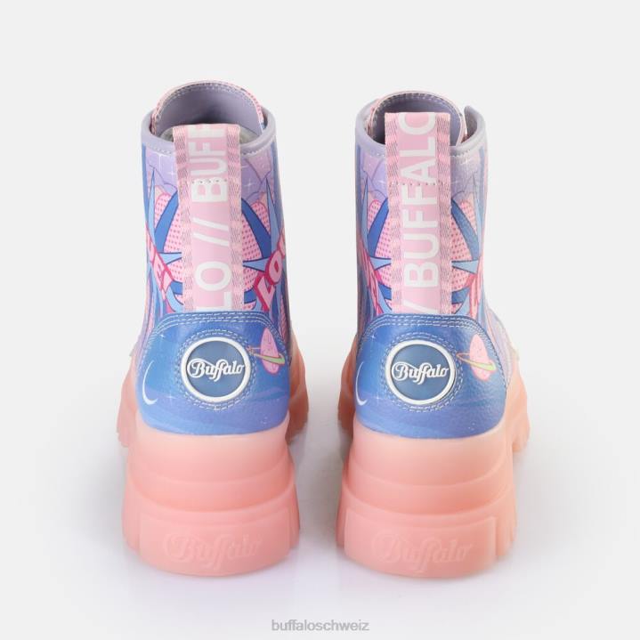 Buffalo Aspha Schnür-Hi-Stiefelette vegan 846Z437 Lila Liebe|Stiefel