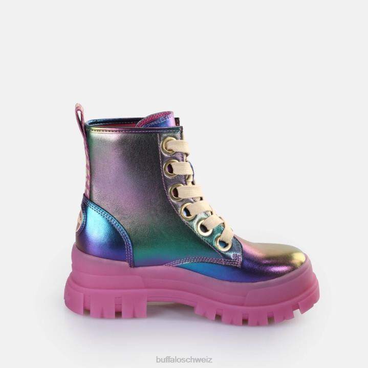 Buffalo Aspha Schnür-Hi-Stiefelette vegan 846Z439 Meerjungfrau lila|Stiefel