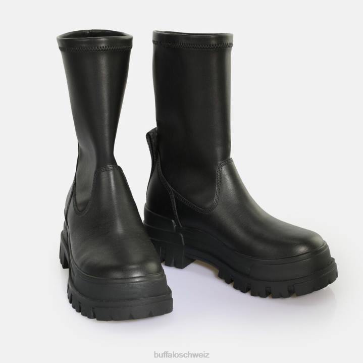 Buffalo Aspha Sockboot Mid Stiefeletten vegan 846Z808 Schwarz|Stiefel