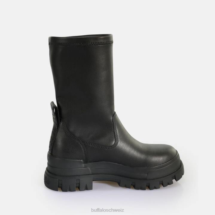 Buffalo Aspha Sockboot Mid Stiefeletten vegan 846Z808 Schwarz|Stiefel