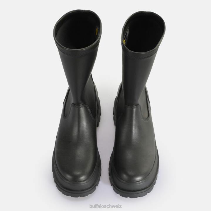 Buffalo Aspha Sockboot Mid Stiefeletten vegan 846Z808 Schwarz|Stiefel