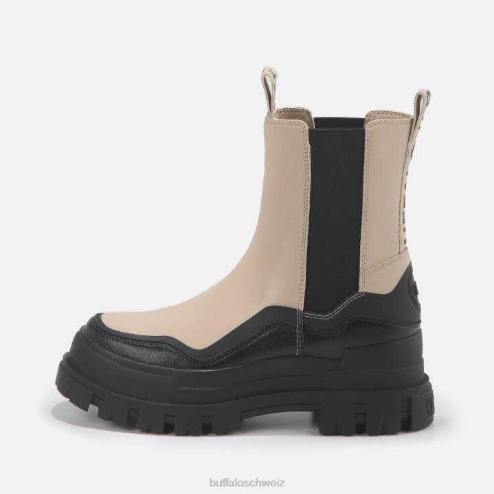 Buffalo Aspha Wave-Stiefelette vegan 846Z812 Creme|Stiefel