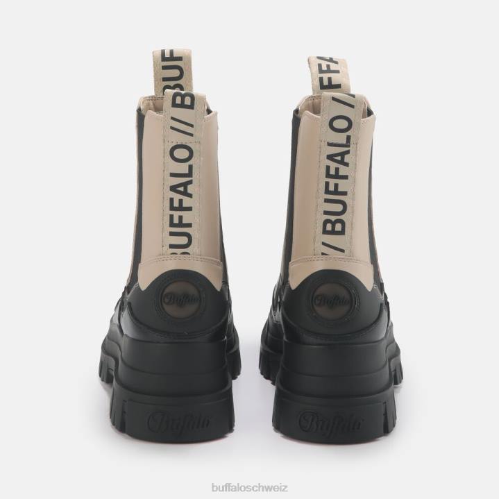 Buffalo Aspha Wave-Stiefelette vegan 846Z812 Creme|Stiefel