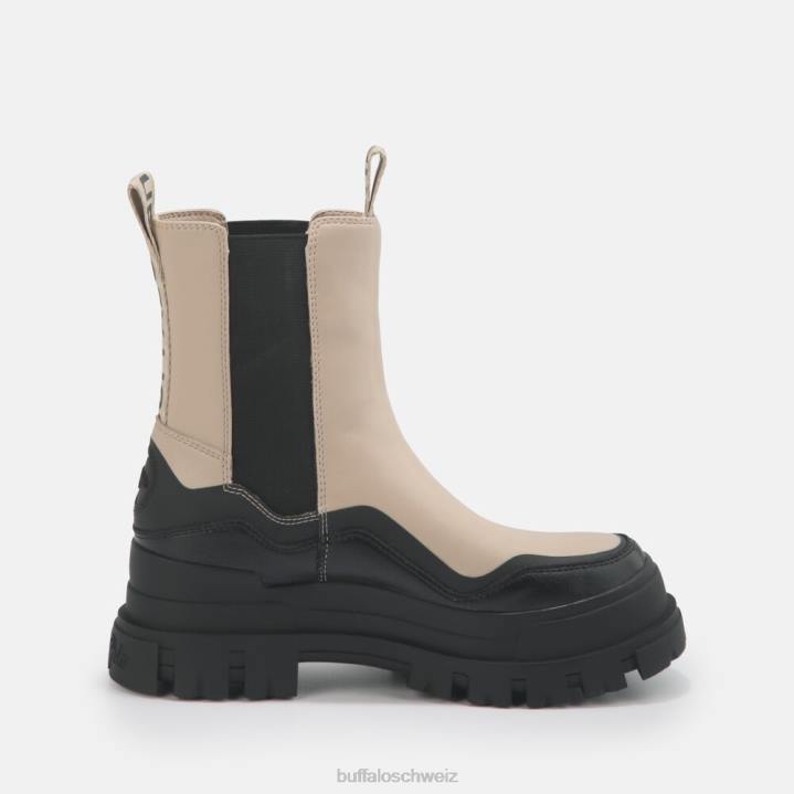 Buffalo Aspha Wave-Stiefelette vegan 846Z812 Creme|Stiefel