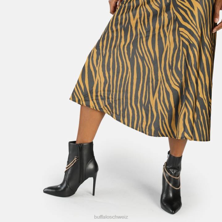 Buffalo Juliet Chain Ankleboot Stiefeletten vegan 846Z653 Schwarz|Stiefel